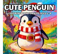 Cute Penguin Coloring Book for Kids Ages 4-8
