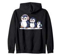 Cute Penguin Family Walking Winter Cartoon Sudadera con Capucha