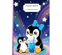Cute penguin gifts for girls - Kawaii composition notebooks for school - Cute animal themed composition notebook