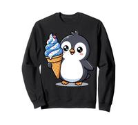 Cute Penguin Holding Ice Cream Cone Cartoon Sudadera