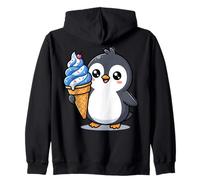 Cute Penguin Holding Ice Cream Cone Cartoon Sudadera con Capucha