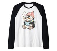 Cute Penguin Hot Cocoa Winter Beanie Scarf Socks Camiseta Manga Raglan