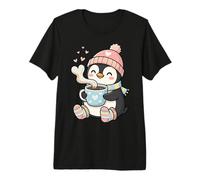 Cute Penguin Hot Cocoa Winter Beanie Scarf Socks Camiseta Premium