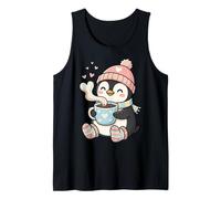 Cute Penguin Hot Cocoa Winter Beanie Scarf Socks Camiseta sin Mangas