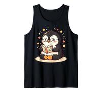 Cute Penguin Reading Book Lover Art Camiseta sin Mangas