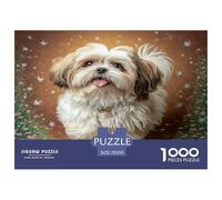 Cute perro mascota Puzzle 1000 Pièces Pour Adultes Et Enfants À Partir De 12 Ans Jeu De Patience Et De Réflexion cachorro Divertissement Créatif Cadeau Classiques - Activité Familiale Parfaite 70x50cm