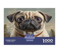 Cute Pet Dog Puzzles 1000 Pieza para Adultos Puzzle Juego for The Whole para Mujeres, Regalos para Hombres Cartón 100% Reciclado Decoración del Hogar 70x50cm/1000pcs