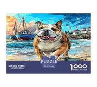 Cute Pet Dog Puzzles 1000 Piezas para Adultos Puzzle Juego for The Whole para Mujeres, Regalos para Hombres Cartón 100% Reciclado Decoración del Hogar 70x50cm/1000pcs