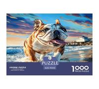 Cute Pet Dog Puzzles 1000 Piezas para Adultos Puzzle Juego for The Whole para Mujeres, Regalos para Hombres Cartón 100% Reciclado Decoración del Hogar 70x50cm/1000pcs
