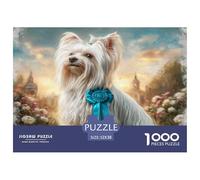 Cute Pet Dog Puzzles 1000 Piezas para Adultos Puzzle Juego for The Whole para Mujeres, Regalos para Hombres Cartón 100% Reciclado Decoración del Hogar 52x38cm/1000pcs