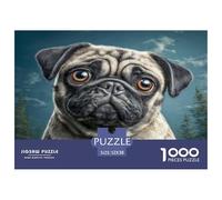 Cute Pet Dog Puzzles 1000 Piezas para Adultos Puzzle Juego for The Whole para Mujeres, Regalos para Hombres Cartón 100% Reciclado Decoración del Hogar 52x38cm/1000pcs