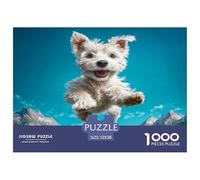 Cute Pet Dog Rompecabezas 1000 Pieza para Adultos Puzzle Juego for The Whole para Mujeres, Regalos para Hombres Cartón 100% Reciclado Decoración del Hogar 52x38cm/1000pcs