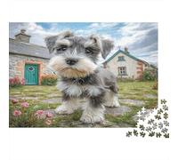 Cute Pet Dog - Rompecabezas DIY de Papel Premium Spaniel bretón en Bosque Soleado con vegetación, Alivio Decorativo del estrés 70x50cm/1000 Piezas