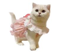 Cute Pet Dress for Small Cats and Dogs, Spring Autumn Lightweight Breathable Polyester Cat Dog Dress with Anti Shedding Design and Stylish Pattern for Indoor Outdoor Wear (SG)