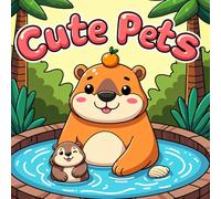 Cute Pets: Stained Glass Ocean and Cozy Animals Coloring Book for Kids - 25 Bold and Easy Full-Page Under the Sea and Forest Activities with Whales, ... and Puppies for Toddlers and Preschoolers