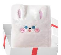 Cute Photo Book, Sticker Collecting Book, A6 Stuffed Bunny Picture Binder with 10 Inner Page for Travelers Students Girls Photographers Couples Collectors Travel Wedding Vacation Special Events Sch