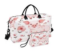 Cute Pig - Bolsa de viaje para hombres y mujeres, bolsa de gimnasio con bolsa de almacenamiento, bolsa de fin de semana, bolsas de transporte para viajes, gimnasio, yoga, Lindo cerdo., Talla única,