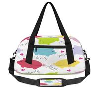 Cute Pig - Bolsas de lona para niños y niñas, ligeras con estampado de cerdito, bolsa deportiva para gimnasio, bolsa de viaje para fin de semana, bolsa de viaje y baile, Lindo cerdo, 18.5L x 7.8W x