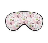 Cute Pink Axolotl Funny Sleep Eye Mask Soft Blindfold Eye Cover con correa ajustable Night Eyeshade para hombres y mujeres