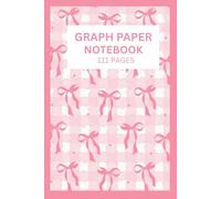 Cute Pink Bow Aesthetic Graph Paper Notebook 6×9: 111 Pages Grid Paper Journal for School, Math, Drawing and Notes