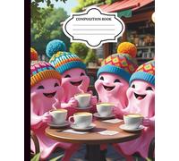 Cute Pink Ghosts Drinking Coffee On Halloween Composition Notebook: Cute And Cozy Journal For All The Ghoulies!