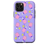 Cute Pink Paddle Pickleball Court Design for Girls Carcasa para iPhone 11 Pro