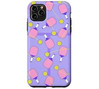 Cute Pink Paddle Pickleball Court Design for Girls Carcasa para iPhone 11 Pro MAX
