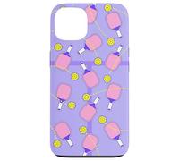 Cute Pink Paddle Pickleball Court Design for Girls Carcasa para iPhone 13