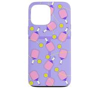 Cute Pink Paddle Pickleball Court Design for Girls Carcasa para iPhone 13 Pro MAX