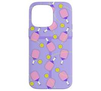 Cute Pink Paddle Pickleball Court Design for Girls Carcasa para iPhone 14 Pro MAX