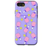 Cute Pink Paddle Pickleball Court Design for Girls Carcasa para iPhone SE (2020) / 7/8