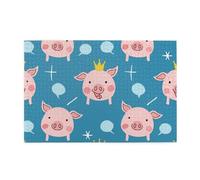 Cute Pink Pig - Rompecabezas de madera de 1000 piezas para adultos, regalos para decoración del hogar