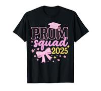 Cute Pink Prom Squad 2025 Senior Girl Graduation Outfit Camiseta