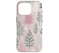 Cute Pink Sage Green Christmas Tree Holiday Christmas Themed Carcasa para iPhone 16 Pro