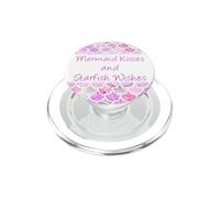 Cute Pink Scales Mermaid Kisses Starfish Wishes Light Purple PopSockets PopGrip para MagSafe