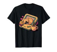Cute Pixel Art Gaming Cozy Setup Illustration Gamer Kawaii Camiseta