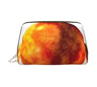 Cute Planet - Bolsa organizadora de artículos de tocador de cuero, bolsa de maquillaje para mujer, Gold, Talla única, Neceser