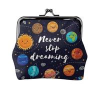 Cute Planet - Monedero pequeño para viajes, bolsa de almacenamiento para escapadas de fin de semana y viajes de negocios, Black, Talla única, Bolsa para monedas