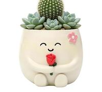 Cute Plant Pots - Cute Flower Pots with Drainage Hole Outdoor Patio Table