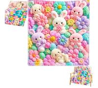 Cute Plush 3D Comfort Teddy Throw Blanket，1pc-b：70 * 100 | Cute Plush Lightweight Throw Blanket, High-Definition Pastel Print, for Women Bedroom Couch Sofa Chair Holiday Gift