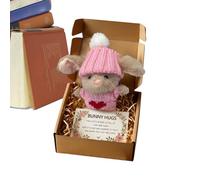 Cute Plush Bunny, Hugging Companion Doll - Peluche coleccionable Cute Doll | Mini Bunny Figurine for Girls, Kids, Birthday, Christmas, Easter, Valentines, Interior, Desk, Sofá, Car Gift