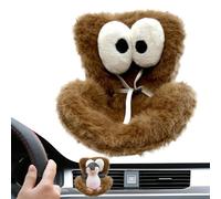 Cute Plush Car Seat, Big Eyes Doll Chair Cushion, Toy Seat Device with Easy Use, Soft Chair Cushion with Build, Doll with Fun Style, Child Accessory for Air Vent and Collectible