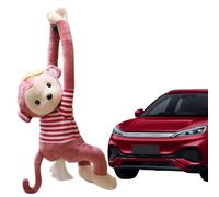 Cute Plush Monkey Tissue Holder Car Hanging Storage Box - Cartoon Animal Soft PP Cotton Tissue Dispenser 52×8×10cm Back Seat Headrest Organizer Napkin Tray For Car Home Office Bathroom Kitchen Decorat