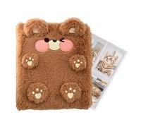 Cute Plush Photocard Binder - A6 Animal Design Photo Album Storage Book, Soft Kawaii Memory Keeper with Protective Sleeves, Collectible Card Holder, Keepsake Organizer for Family Growth Memories