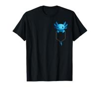 Cute Pocket Axolotl Kawaii Pet Lovers Blue Axolotl in Pocket Camiseta