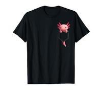Cute Pocket Axolotl Kawaii Pet Lovers Pink Axolotl in Pocket Camiseta