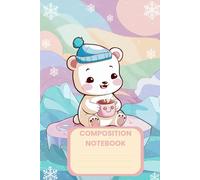 Cute Polar Bear Drinking Coffee College Ruled Composition Notebook - 120 Pages, 6"x9" - Perfect Journal for Animal Lovers and Coffee Enthusiasts
