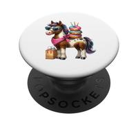 Cute Pony Donut Stack Celebration Gafas de Sol PopSockets PopGrip Adhesivo