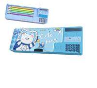 Cute Pop Up Pencil Case, Multifunctional Stationery Organizer, 10.24x3.62x1.3 Inches, Portable Pen Built in Calculator, Pen Case for Girls and School Supplies (Multicolor)