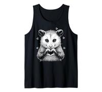 Cute Possum Heart Hands Love Animal Valentine Aesthetic Camiseta sin Mangas